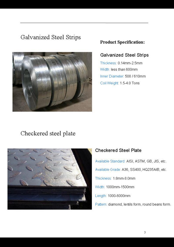 Galvanized Steel Strips