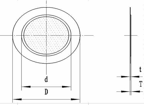 Peizoelectronic ceramic element FT35T-2.6A1, steel 18/10-1